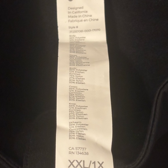 NWT Fabletics Black Cold Weather Full Zip Jacket, Size XXL - Picture 5 of 7